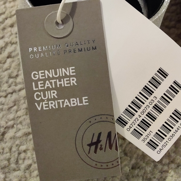 H&M Silver Metallic Leather Heels - Picture 5 of 8